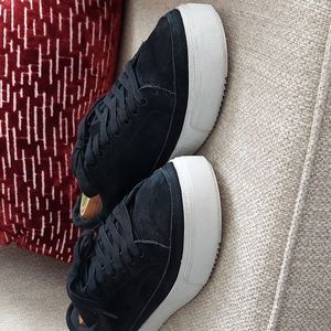 All Saints Trish Black Suede Women's Sneakers- Size 7